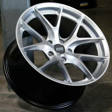 19x10.5 +22 ESR RF2 Concave Wheels 19" 5x114.3 Silver Rotary Forged Rims