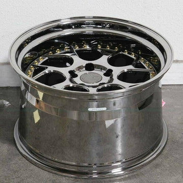 19x9.5 Aodhan DS01 5x114.3 +22 Black Chrome Wheels 19" Rims (Set of 4)