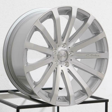 18" MRR HR9 Wheels 18x9.5 +25 5x112 Silver Machined Rims Set (4)