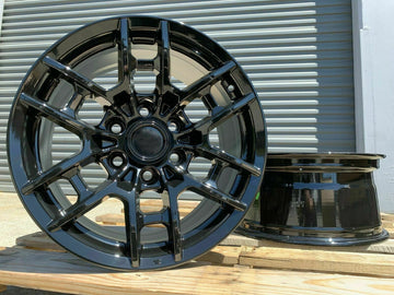 16"  Flow Forged Black Wheels 16x8 +0 Fits Toyota 4 Runner Tacoma Sequoia 6x139