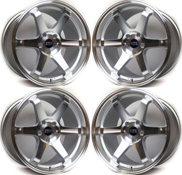 ESR SR07 18x9.5 +22 5X100 Machined Face and Lip 18" Wheels Set of 4 Rims