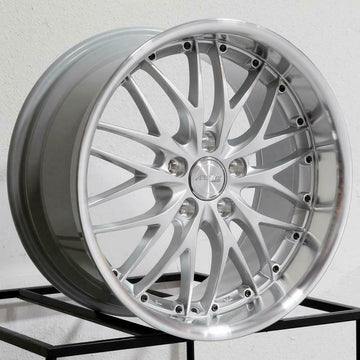 19" MRR GT1 Wheels Silver Machined Lip 19x8.5 +20 / 19x9.5 +20 5x120 Rims Set