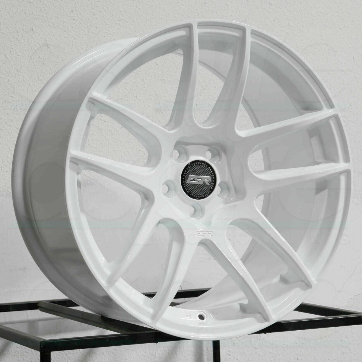 ESR CS8 Gloss White Wheels 18x9.5 / 18x10.5 5x114.3 +22 Set of 4 Rims ...