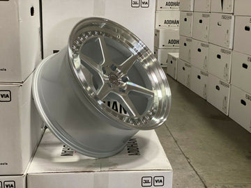18x9.5 Aodhan DS09 Wheels 5x114.3 +22 Silver Machined Rims 18" Set 4