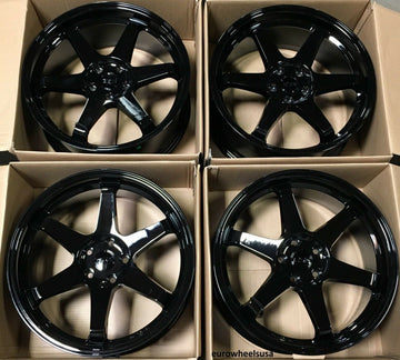 17" ESR SR07 Black Wheels Fit Honda Prelude S2000 240sx 17X8.5 +30 5x114.3 Set 4