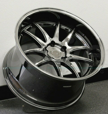 19x9.5 +15 5x114.3 Aodhan DS02 Black Vacuum Wheels 19 Inch Rims Set 4