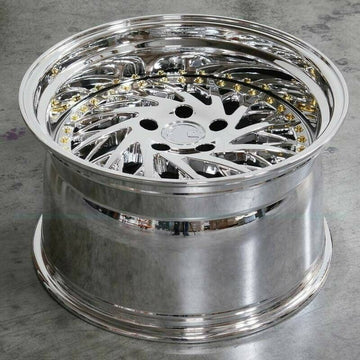 18x9.5/18x10.5 +22 AodHan DS03 Wheels 5x114.3 Vacuum Chrome Rims Fit 350z G35 Cp
