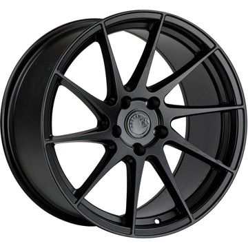 Aodhan AH09 18x8.5 +35 5x108 Matte Black Directional 18 Inch Wheels Rims Set 4