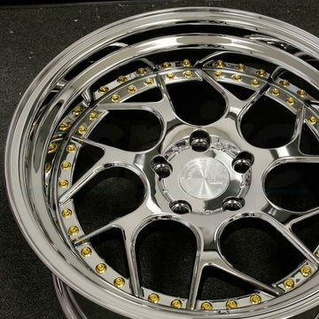 Aodhan DS01 Wheels 18x8.5 5x114.3 +35 Vacuum Chrome DS1 18 Inch Rims Set 4