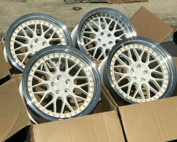 18x8.5 Aodhan AH02 Wheels 5x114.3 +35 White 18 Inch Rims For Accord Civic Lexus