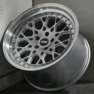 ESR CS3 Silver Machined Wheels 18x10.5 +22 5x114.3 18 Inch Deep Dish Rims Set 4