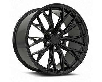 18x8.5 MRR GF5 Wheels Gloss Black 18" 5x112 +35 Ground Force Rims Set 4