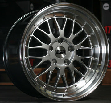 18" ESR SR05 Wheels 18x8.5 +30 / 18x9.5 +35 5x120 Hyper Silver Rims Set (4)