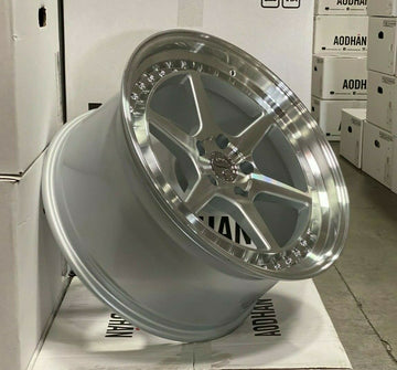18x9.5 Aodhan DS09 Wheels 5x114.3 +15 Silver Machined Rims 18" Set 4
