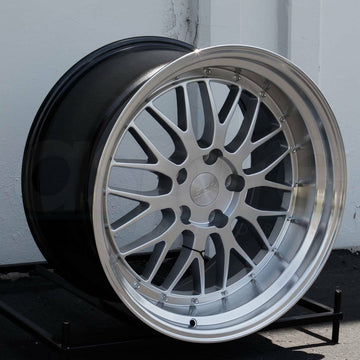 19 Inch ESR SR05 Hyper Silver Machined Lip Wheels 19x9.5 +22 5x120 Rims Set 4
