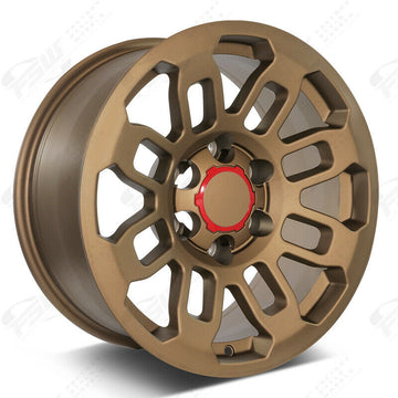 17x8 Matte Bronze Wheels Fit Toyota 4Runner Tacoma Fj GX470 6x139 +0 Rims Set