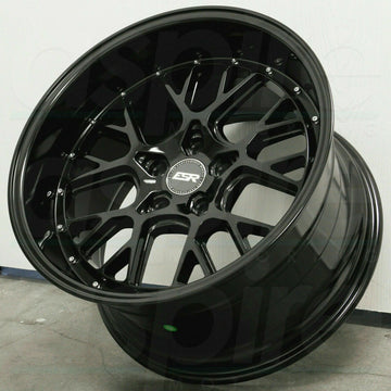 18x9.5 5x100 +35 ESR CS11 Wheels 18 Inch Gloss Black Rims Set 4