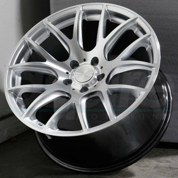 19 ESR SR12 Hyper Silver Wheels 19x9.5 / 19x10.5 +22 5x114.3 Concave Rims Set 4