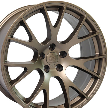 22x10 Hellcat Style Bronze Wheels For Dodge Ram 1500 Dakota Durango 5x139.7 22"