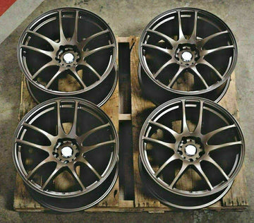 19" Matte Bronze ESR SR08 Wheels 19x9.5 / 19x10.5 +15 5x114.3 Rims Set of 4