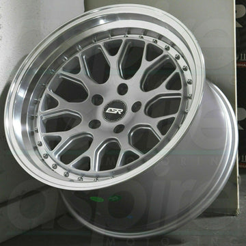 19 Inch ESR CS01 Hyper Silver Concave Wheels 19x10.5 +22 5x120 Rims Set 4