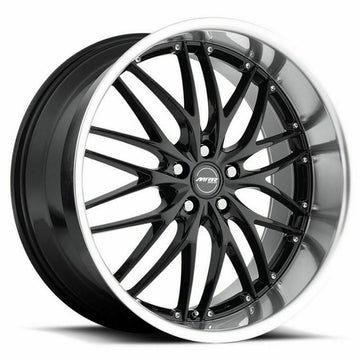 20" MRR GT1 Wheels Black Machined Lip 20x10 5x120 +40 Aggressive Fit Rims Set