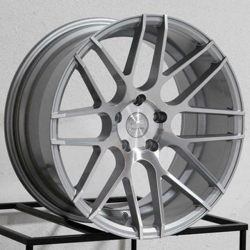 20x9 MRR GF7 Wheels Silver Machined 20" 5x112 +25 Ground Force Rims Set 4