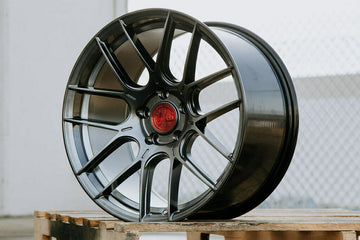 18x9.5 +35 Aodhan AH-X AH10 5x114.3 Hyper Black 18 In Wheels Rims Set 4