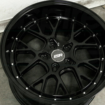 ESR CS11 Gloss Black Deep Dish Wheels 18x9.5 +35 5x120 18 Inch Rims Set 4