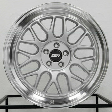 19" ESR CR1 Hyper Silver Machined Lip Wheels 19x10.0 +25 5x120 Rims Set 4