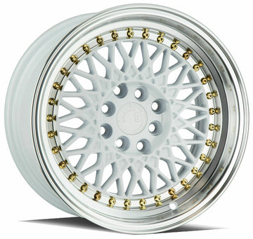 Aodhan AH05 17x9 5x100 5x114.3 +25 White Wheels Machined Lip 17 Inch Rims Set 4