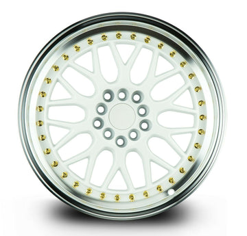 17x8.0 5x100 / 5x114.3 +35 White AH02 Wheels 17 In Rims Set Fit Toyota VW Honda