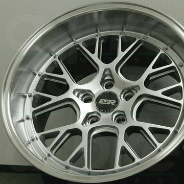 ESR CS11 Silver Machined Lip Wheels 18x10.5 +22 5x120 18 Inch Rims Set 4