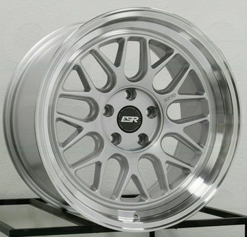 19" ESR CR1 Hyper Silver Machined Lip Wheels 19x11.0 +25 5x120 Rims Set 4