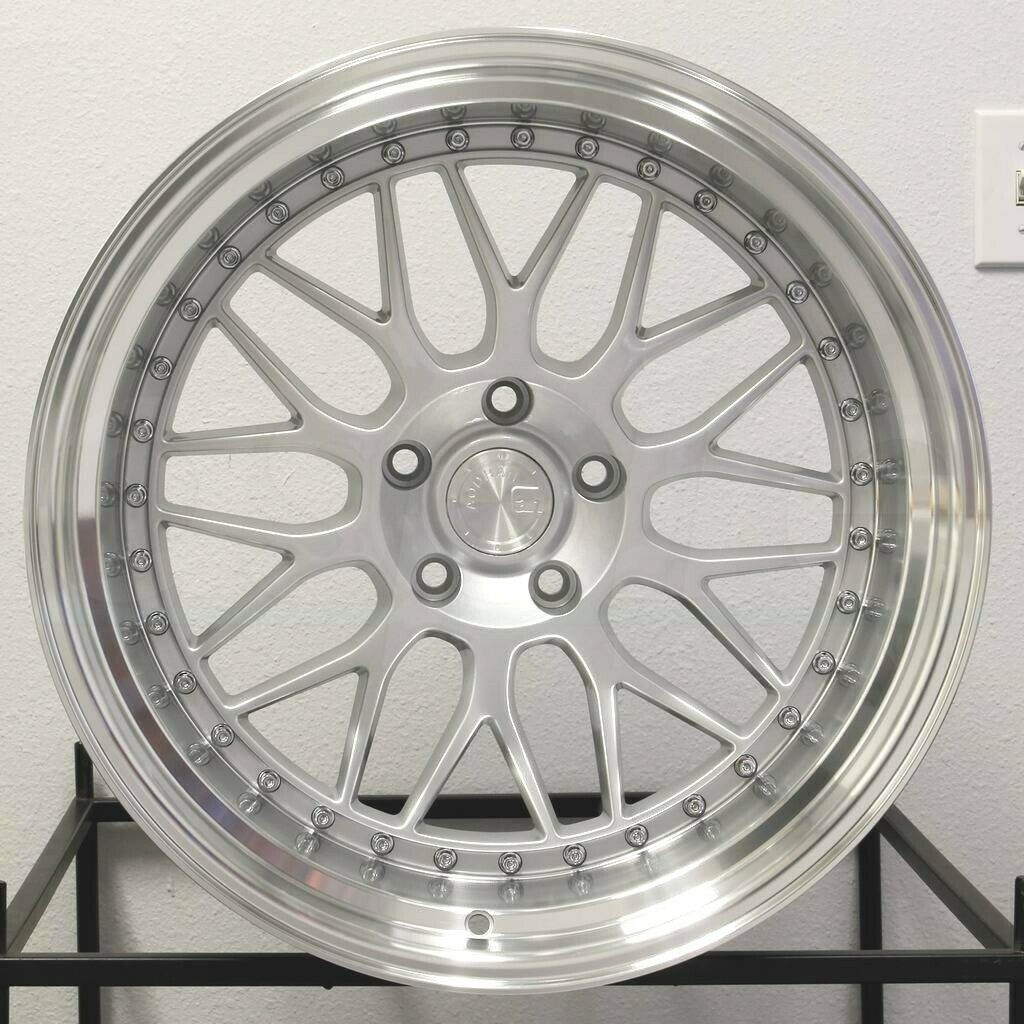 18x8.5 Aodhan AH02 5x120 +35 Silver 18 Inch Wheels Rims For BMW 
