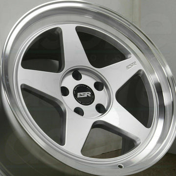 19" ESR CR5 Hyper Silver Machined Lip Wheels 19x11.0 +25 5x120 Rims Set 4