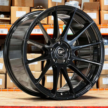 20" MRR GF6 Gloss Black Custom Wheels 20x10.5 +20 5x120 Ground Force Rims Set 4