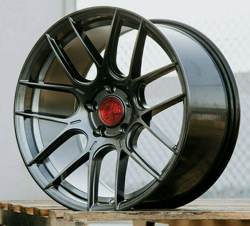 18x9.5 +35 Aodhan AH-X AH10 5x112 Hyper black18 Inch Wheels Rims Set 4