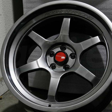 18 Inch Aodhan Ah08 Hyper Black Wheels 18x9.5 +30 5x114.3 Rims Set 4