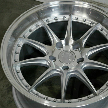 18" Wheels Aodhan DS07 5x100 +35 Rims 18x8.5 / 18x9.5 Silver Set 4