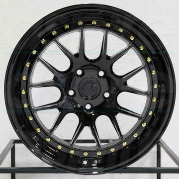 18x8.5 Black Wheels Aodhan DS06 5x100 +35 Rims Fit VW Jetta Golf 18 Inch Set 4