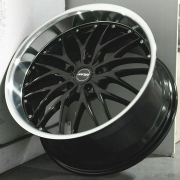 20" MRR GT1 Black Wheels  20x8.5 +25 / 20x10 +25 5x112 Rims Set 4
