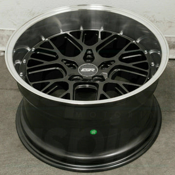 18x9.5 5x100 +22 ESR CS11 Wheels 18 Inch Gun Metal Machined Lip Rims Set 4