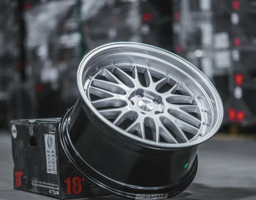 ESR SR05 Wheels Hyper Silver 18x9.5 / 18x10.5 +22 5x120 Deep Dish Rims Set 4