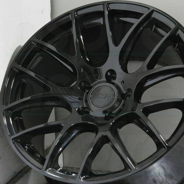 18" Gloss Black ESR SR12 Wheels 18x8.5 +35 / 18x9.5 +40 5x114.3 Rims Set 4