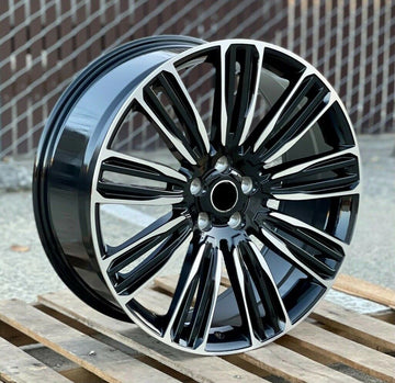24x10 Wheels Fit Range Rover Land Rover HSE Sport Gloss Black Machined Rims Set
