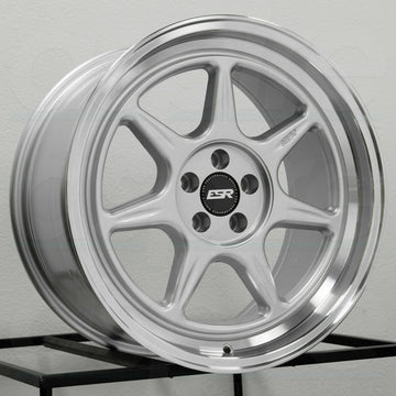 18x8.5 5x100 +30 ESR CR7 Wheels 18" Hyper Silver Machined Lip Rims Set 4