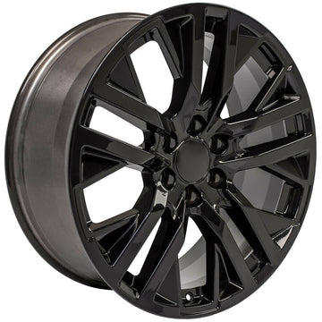 22x9 Wheels Fits Chevy Silverado 1500 GMC Tahoe Yukon Sierra Black 22 Rims Set 4