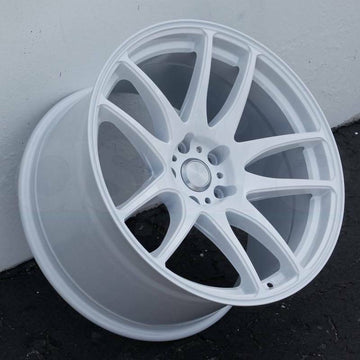 18x9.5 ESR SR08 Gloss White Wheels 18 Inch 5x114.3 +15 Concave Rims Set of 4