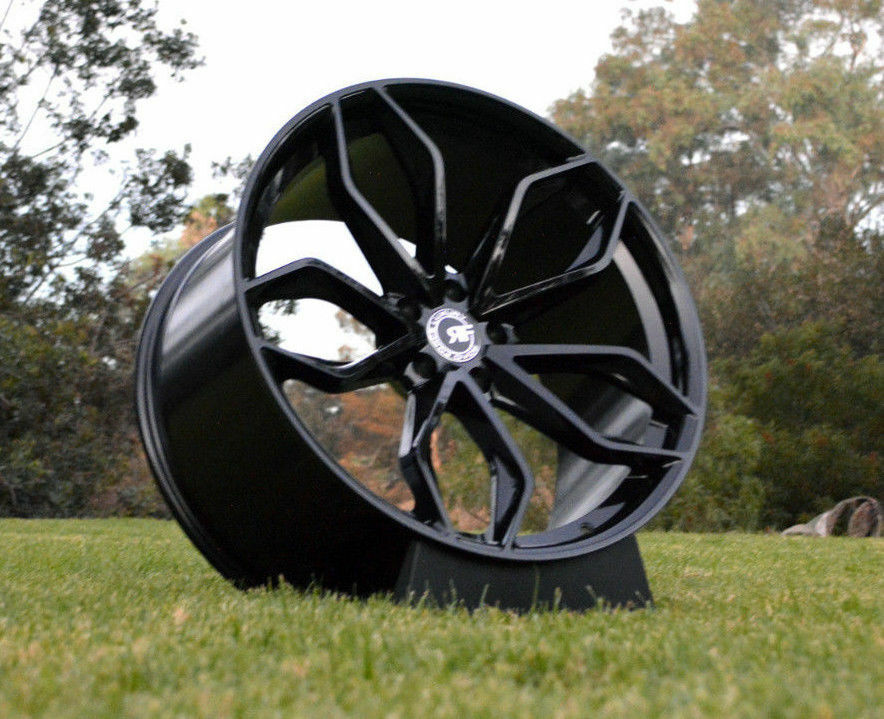 RF17 Wheels 22x10/22x11.5 5x120 38/30 Gloss Black Fit BMW X5 X6 X5M X6 ...